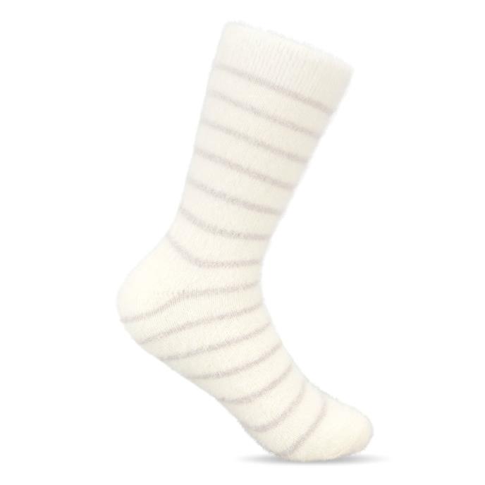 totes toasties® Ladies Fluffy Bed Socks (Twin Pack) Lilac / White Extra Image 3